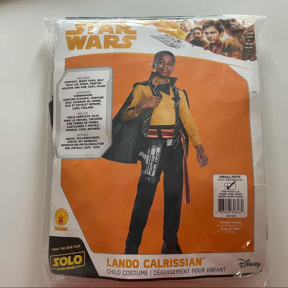 Star Wars Lando Calrissian Size S 3-4 years